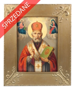 Ikona Święty Mikołaj, Ukraina, XIX w. 
