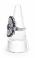 Sapphire and diamonds Ring, antique Warsaw, jewelry, old jewelry, Galeria Żak, art, antiques