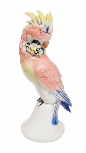 Papuga, Volkstedt , po 1945 r. , antyki Warszawa, skup antyków, porcelana, stara porcelana, Galeria Żak