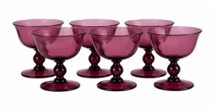 Glass dessert cups, second half of 20th century 