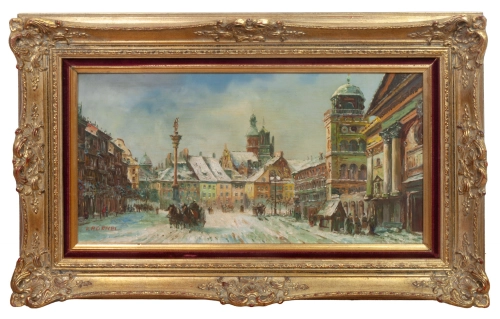 Klaus Rochel “Warsaw”   , antique Warsaw, antique paintings, Galeria Żak, art, antiques