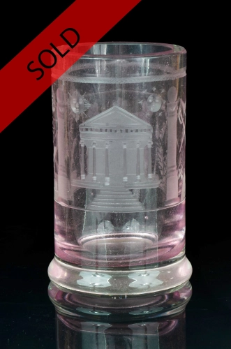 Masonic glass, Central Europe, half of the 19th century, antique Warsaw, antique home decorations, Galeria Żak, art, glass