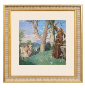 Alexander Otto Stichart “Wygnanie” z cyklu "Historia pustelnika i chłopca-satyra" 