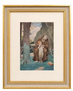 Alexander Otto Stichart “Pobożne życzenie” z cyklu "Historia pustelnika i chłopca-satyra" 
