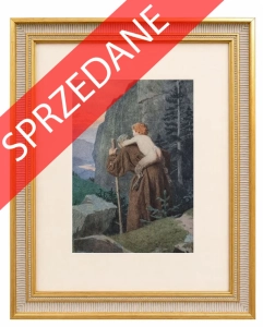 Alexander Otto Stichart “Wychowanie” z cyklu "Historia pustelnika i chłopca-satyra" 