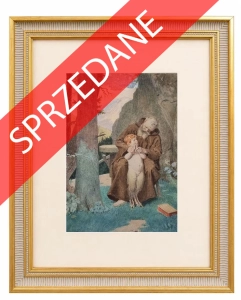 Alexander Otto Stichart “Pobożne życzenie” z cyklu "Historia pustelnika i chłopca-satyra" 