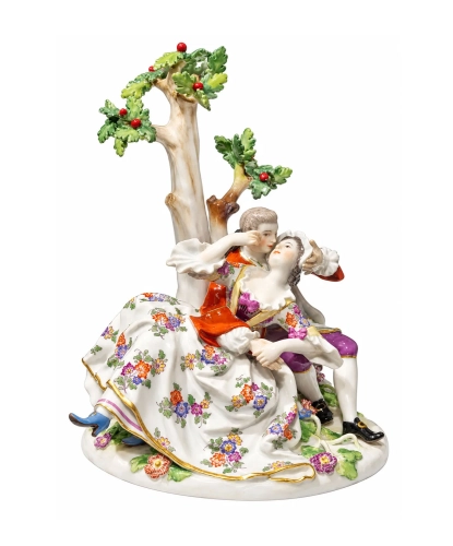 Johann Joachim Kändler “Zakochani”, Miśnia, 1815-1924, antyki Warszawa, skup antyków, porcelana, stara porcelana, Galeria Żak