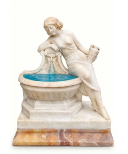 Figura-lampka "Dziewczyna przy źródle", Prof. Sarchi, Włochy, ok. 1920 r.
