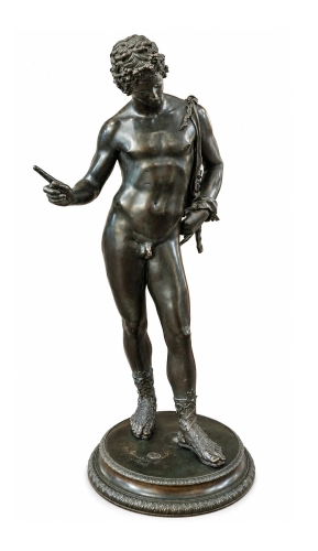 Giorgio Sommer “Narcyz” , antyki Warszawa, skup antyków, dekoracje, Galeria Żak , rzeźba, brąz