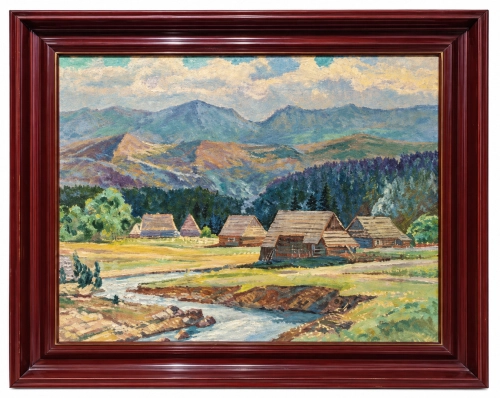 Eryk Pudełko "Landscape from the Tatra Mountains"   , antique Warsaw, antique paintings, Galeria Żak, art, antiques
