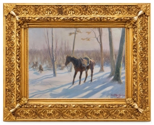 Józef Ryszkiewicz “Horse with Wolves in the Forest”, c. 1921 
