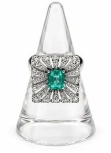 Diamonds and emerald ring