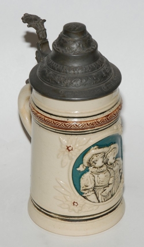 Kufel do piwa, 1905 r., antyki Warszawa, skup antyków, dzieła sztuki
