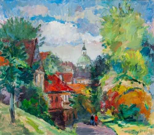 Aleksander Turek "Warsaw", 1990, antiques, polish paintings, old paintings, antique paintings, antiques Warsaw,  Galeria Żak