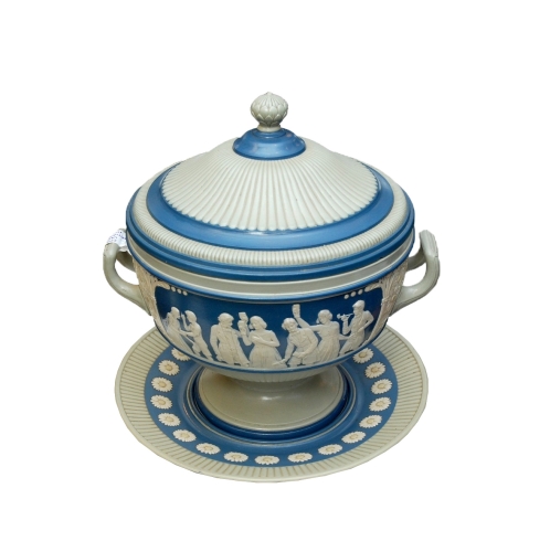 Secesyjna waza do ponczu, Villeroy&Boch, Mettlach, ok. 1900 antyki, Galeria Żak, stara porcelana, porcelana, antyki Warszawa, secesja