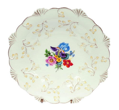 Talerz ozdobny, Miśnia, pocz. XX w., antyki, Galeria Żak, stara porcelana, porcelana, antyki Warszawa