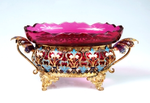 Glass bowl, 19th century 