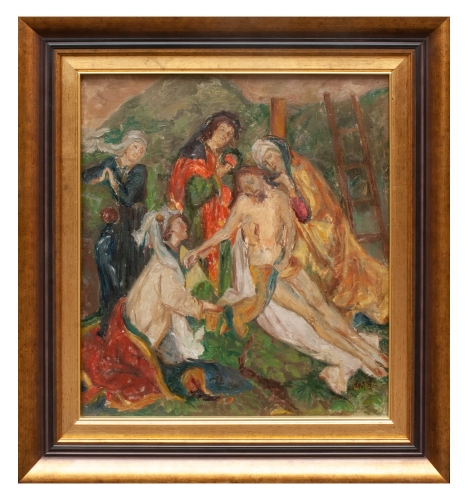 Władysława Malska "Zdjęcie z Krzyża", antyki, galeria żak, malarstwo polskie, dzieła sztuki