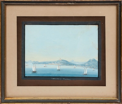 Neapolitan school "Golfo di Napoli", circa 1830,antiques, polish paintings, old paintings, antique paintings, antiques Warsaw,  Galeria Żak