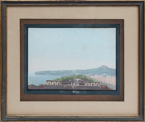 Neapolitan school "Villa Reale", circa 1830,antiques, polish paintings, old paintings, antique paintings, antiques Warsaw,  Galeria Żak