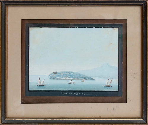 Neapolitan school "Ischia&Procida", circa 1830,antiques, polish paintings, old paintings, antique paintings, antiques Warsaw,  Galeria Żak