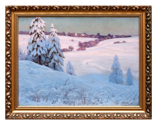 Roman Bratkowski "Landscape from Hadle", 1911,antiques, polish paintings, old paintings, antique paintings, antiques Warsaw,  Galeria Żak
