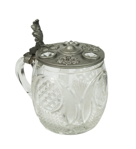 Beer mug with coin, Czech Republic, 1930s, antiques, old stuff, antique home decorations, decorative objects, antiques Warsaw,  Galeria Żak