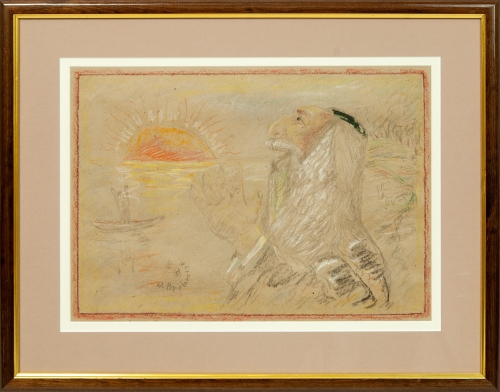 Władysław Popielarczyk "Słońce", 1985 r., antyki, galeria żak, malarstwo polskie, dzieła sztuki