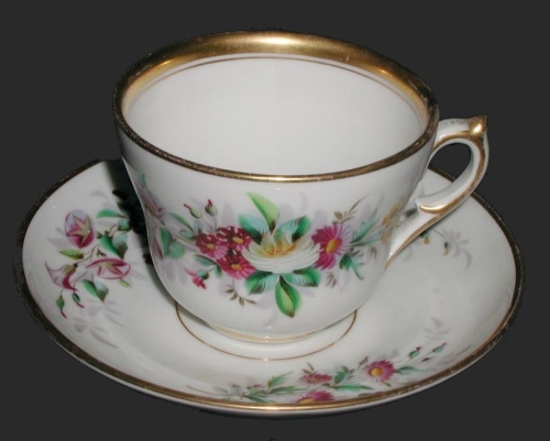 Filiżanka Wałbrzych, ok. 1850 r., antyki, Galeria Żak, stara porcelana, porcelana, antyki Warszawa