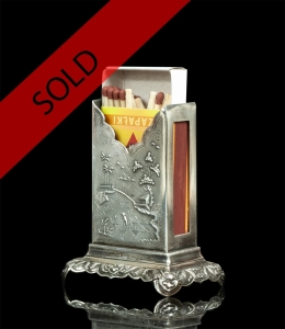  Silver matchbox cover, Vietnam, circa 1950