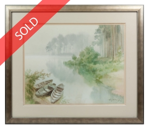 Maciej Nehring “Landscape with boats”, 1961