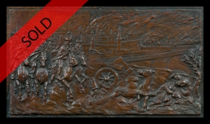 Antoni Kurzawa, 'A Retreat from Moscow in 1812' Plaque , Edward Krasnosielski Works, 1914-18, Warsaw