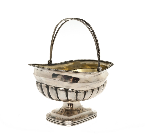 Koszyk srebrny , antyki, srebra, stare srebra, platery, Galeria żak, skup antyków, antyki Warszawa