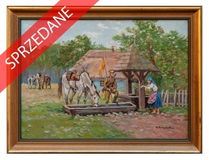Mieczysław Krzyżak "Zaloty ułana"