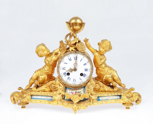 Zegar astronomiczny, Ludwik XVI, Paryż, 1850 , stare zegary, zegary antyczne, antyki Warszawa