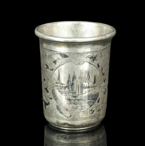 Kubek z widokami miejskimi, Rosja, Moskwa, 1880 r.