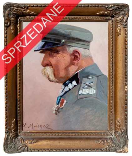 Salomon Meisner "Marszałek Piłsudski", antyki, galeria żak, malarstwo polskie, dzieła sztuki