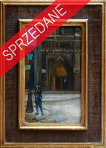 Wacław Pająk "Przed katedrą Notre-Dame", Paryż, 1925 r.