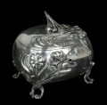 Art Nouveau Sugar Bowl, Vienna, 20th century , old silver, antique silver, antique Warsaw, Galeria Żak