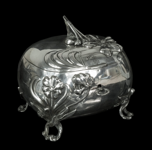 Art Nouveau Sugar Bowl, Vienna, 20th century , old silver, antique silver, antique Warsaw, Galeria Żak