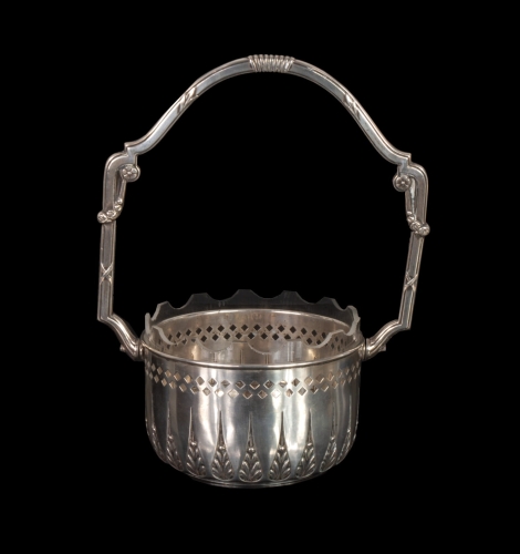 Basket, Gotlieb Kurz, Schwäbisch Gmünd, Germany, 20th century, old silver, antique silver, antique Warsaw, Galeria Żak