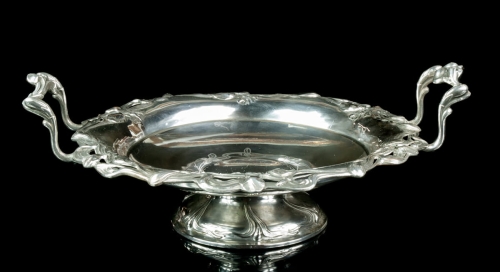 Art Nouveau charger, Germany, Wilhelm Binder, Schwäbisch Gmünd, first half of 20th century, old silver, antique silver, antique Warsaw, Galeria Żak