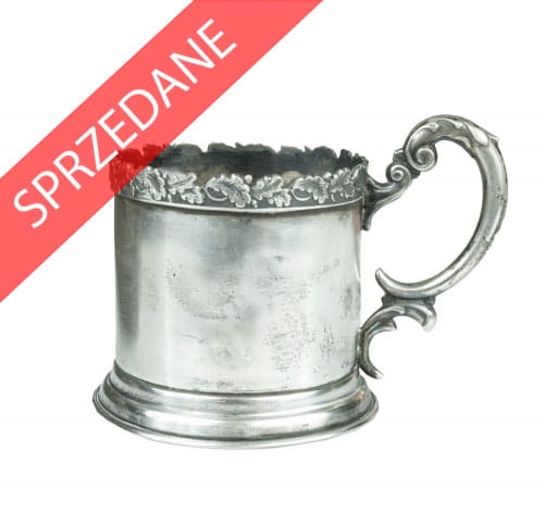 Podstakannik, Rosja, XIX w., antyki, srebra, stare srebra, platery, Galeria żak, skup antyków, antyki Warszawa