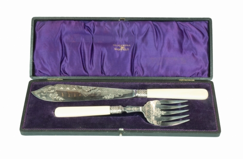 Set of cutlery, Walker & Hall, Sheffield, early 20th century , old silver, antique silver, antique Warsaw, Galeria Żak
