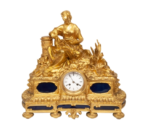 Mantel clock, France, half of the 19th century, antiques, old clocks, antique clocks, antiques Warsaw, Galeria Żak