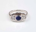Sapphire ring, old jewelry, antiques, Galeria Żak