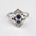 Sapphire ring, old jewelry, antiques, Galeria Żak