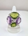 Amethysts and tourmalines ring, old jewelry, antiques, Galeria Żak