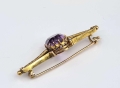 Amethysts and pearls brooch, old jewelry, antiques, Galeria Żak