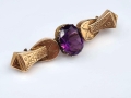 Amethyst brooch, Russia, 19th century, old jewelry, antiques, Galeria Żak